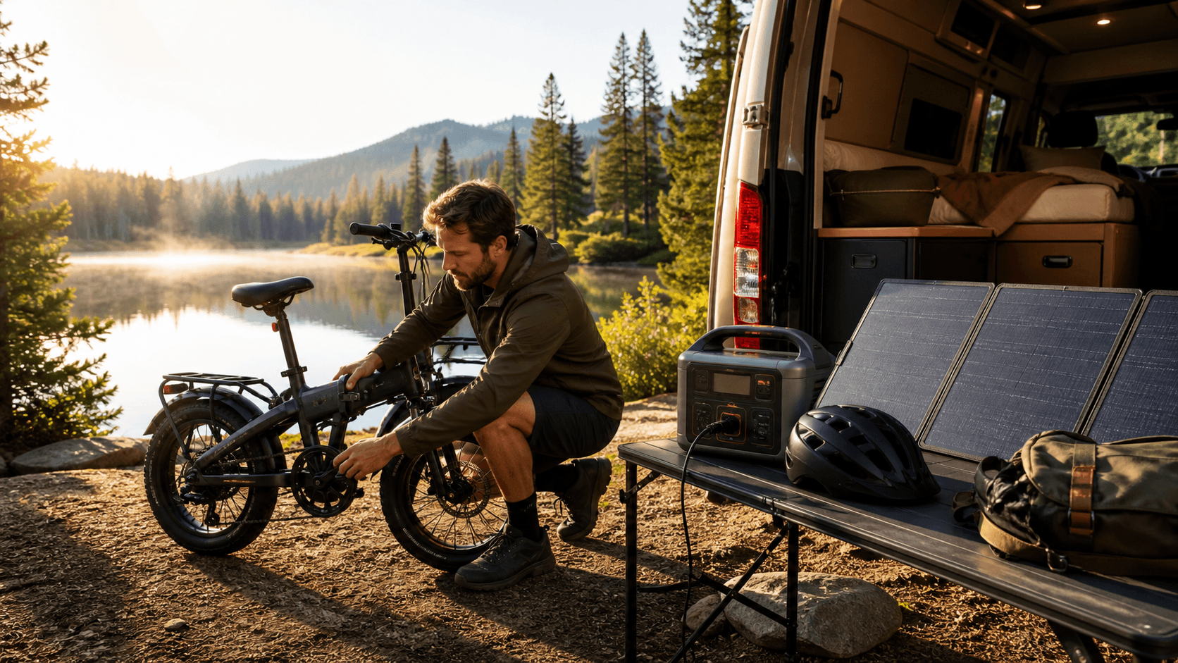 Designing a Folding Electric Bike Setup for Off-Grid Trips