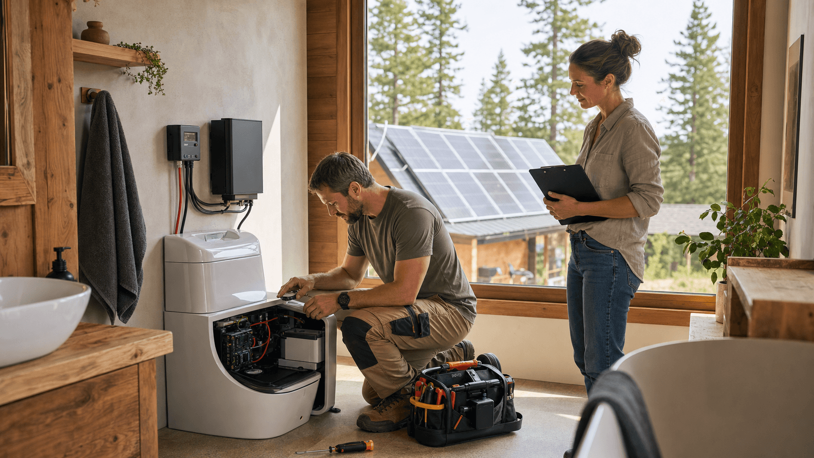 Inside Solar Powered Toilets for Remote Cabins and Off Grid Homes