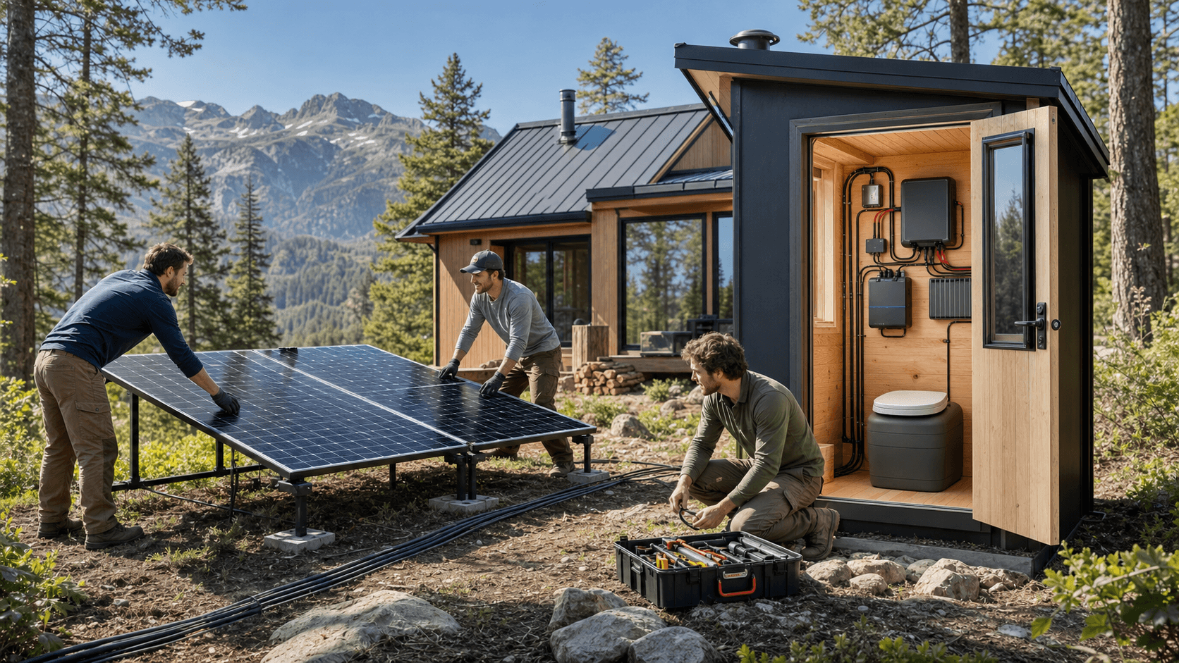 Planning a Solar Powered Toilet Setup for Remote Cabins